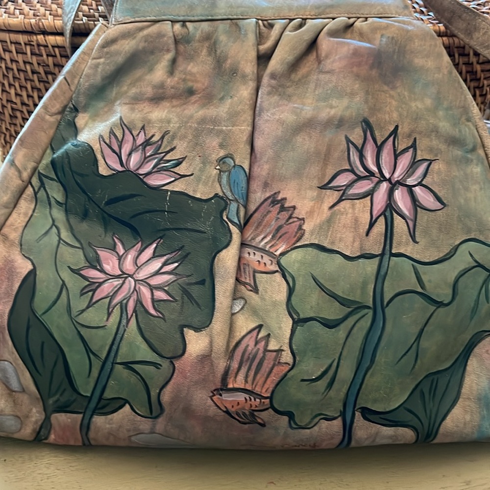 Floral Hand painted bag. New with tags - Picture 2 of 7